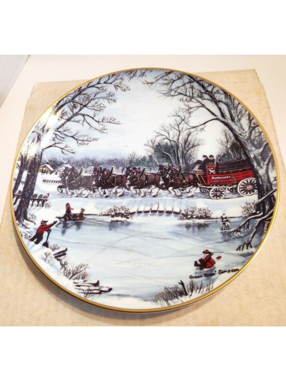 Budweiser "An American Tradition" Collector Plate 1990 Limited Edition READ